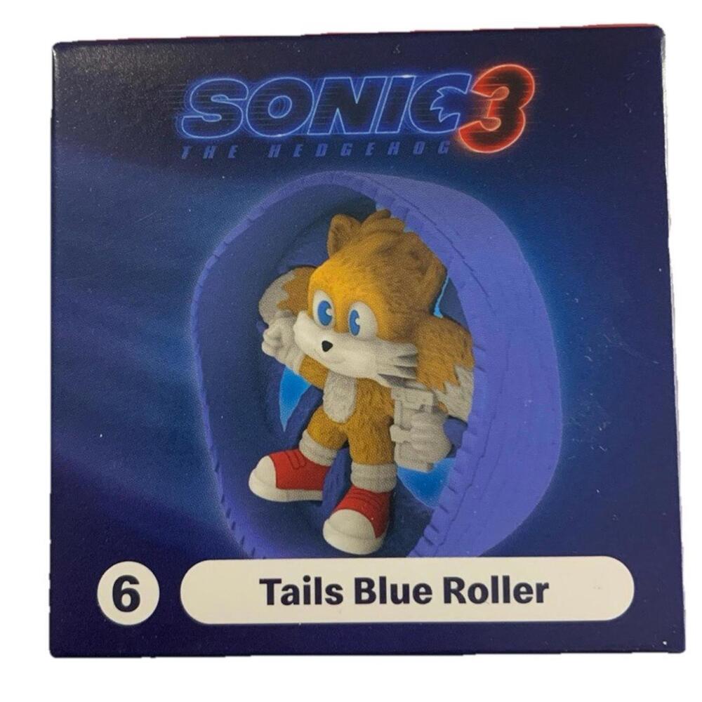 McDonald's 2024 Sonic the Hedgehog 3 #6 Tails Blue Roller Toy Figure